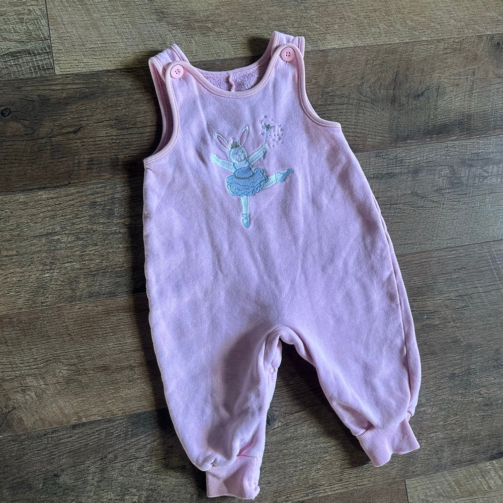 Kelly's kids Baby Pink Ballerina Bunny Bodysuit 12 Months